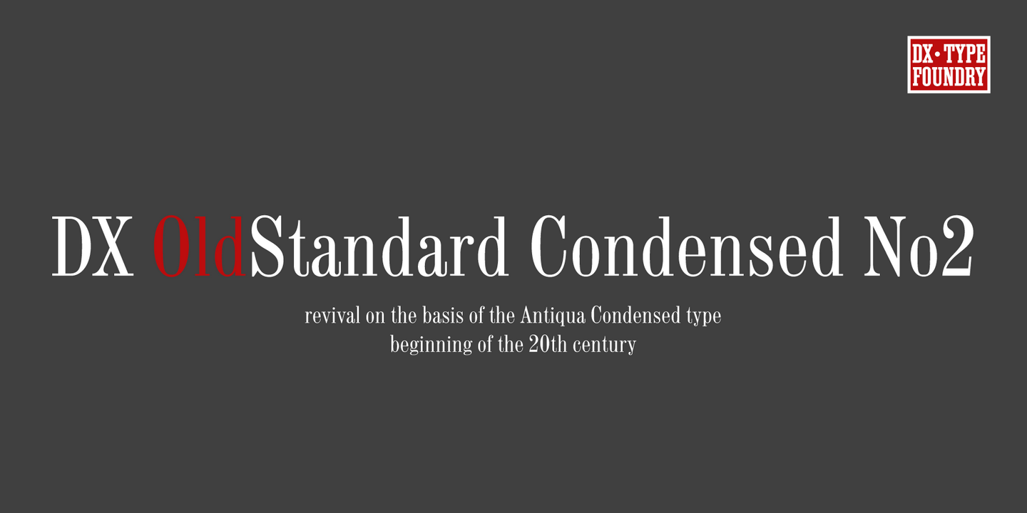 Przykład czcionki DXOldStandard Condensed No2